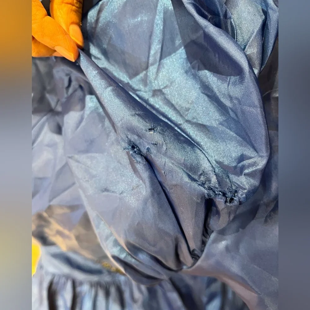 Blue silk gown - Picture 8 of 9